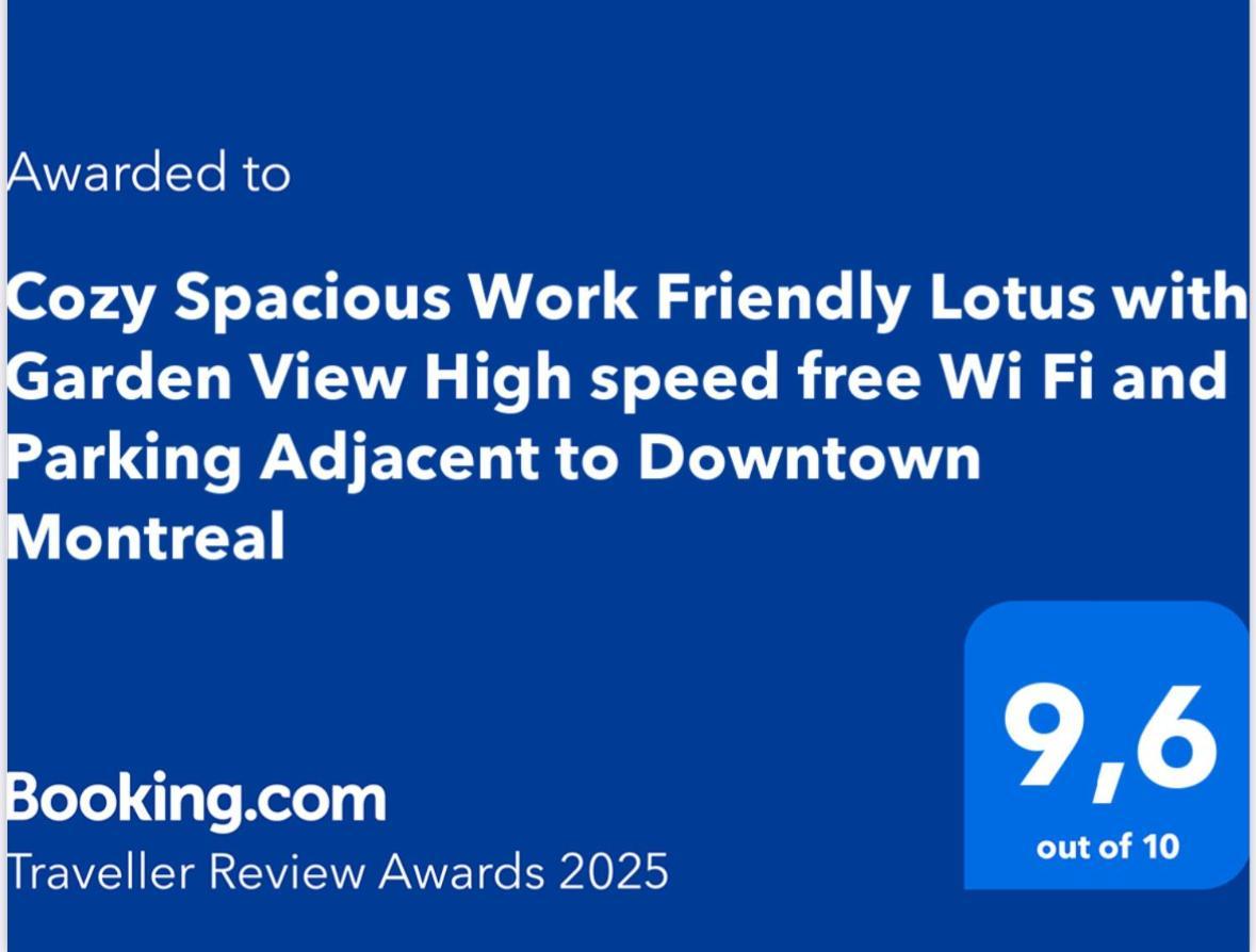 Cozy Spacious Work Friendly Lotus With Garden View High Speed Free Wi Fi And Parking Adjacent To Downtown Montréal Exteriör bild